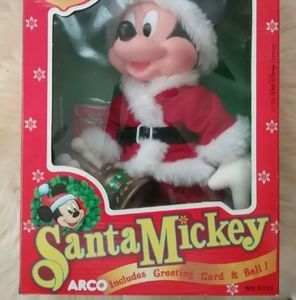 🎄🎅Vintage Arco Santa Mickey 1970's🎄🎅